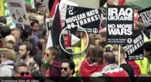 “No to NATO”: Hundreds march against militarism, nuclear weapons at Wales summit