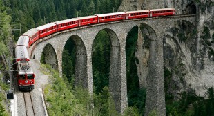 2 passenger train wagons derail in the Alps after landslide