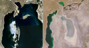 Shocking NASA pics show Aral Sea basin now completely dry