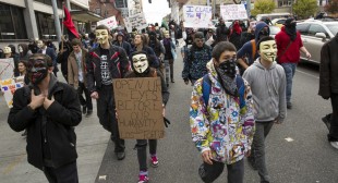 2015 Million Mask March: Arrests in London, rush against Monsanto in DC