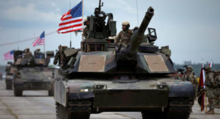 US tanks, infantry fighting vehicles arrive in Estonia amid NATO buildup on Russian borders