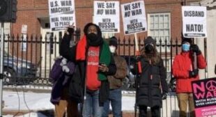 Protest Outside White House Joins 55+ Cities Demanding ‘No War on Russia! Disband NATO!’