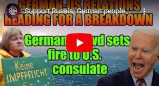 Support Russia! German people set fire to the US Consulate!