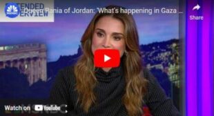 Queen Rania of Jordan: “What’s Happening in Gaza Today… Is A War Crime”