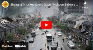 Shanghai knocked down. Super Typhoon Bebinca collapses buildings, blows away cars and people