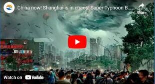 China now! Shanghai is in chaos! Super Typhoon Bebinca 275km/h winds blow away houses, cars